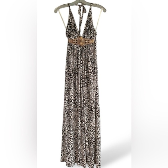 NWT SKY Leopard Print Maxi Dress “Roberto Cavalli Vibes” - Picture 1 of 15